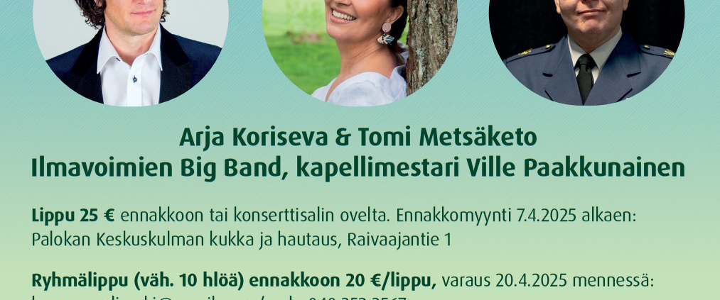 Elämän syliin -konserttijuliste