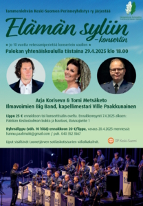 Elämän syliin -konserttijuliste