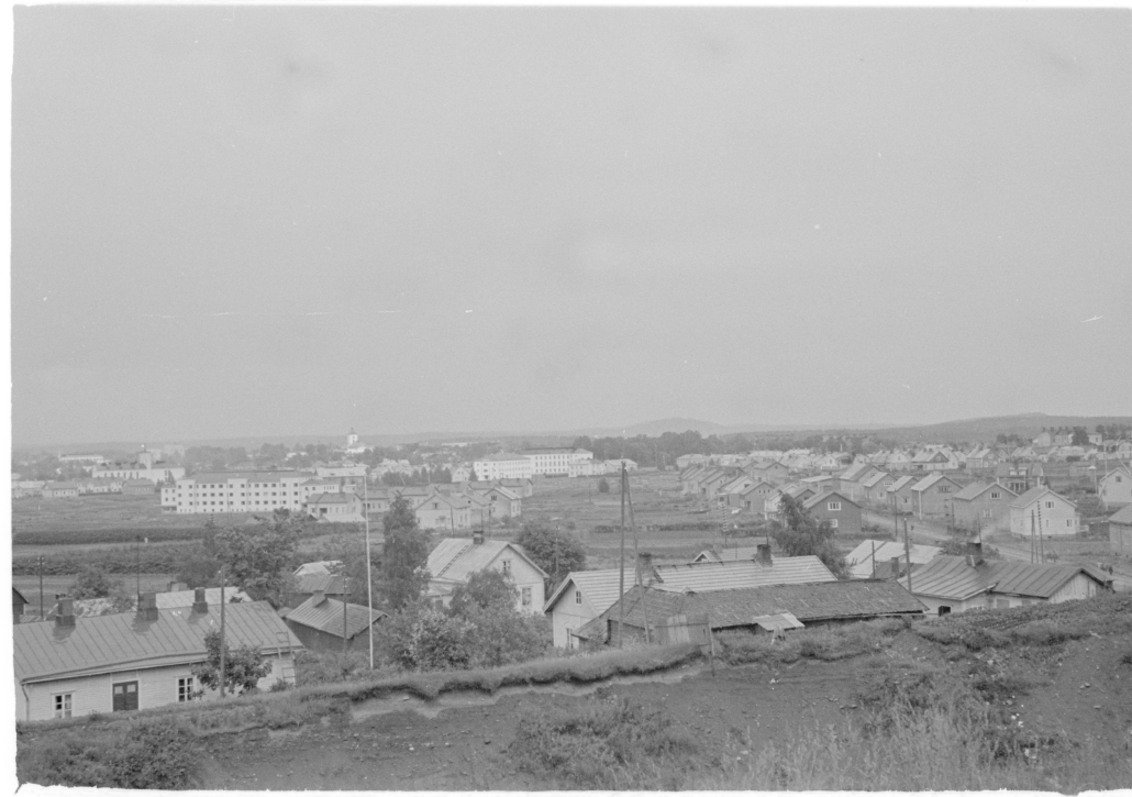 Hämeenlinna nähtynä koiratallin luota vuonna 1943